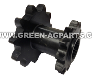 AH101340 Drive Sprocket, 11 tooth and 12 tooth, ,spline bore. For John Deere bean head model 50A Ser