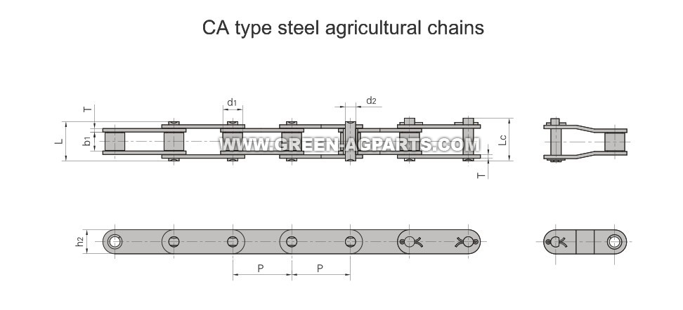 CA type steel AG chains